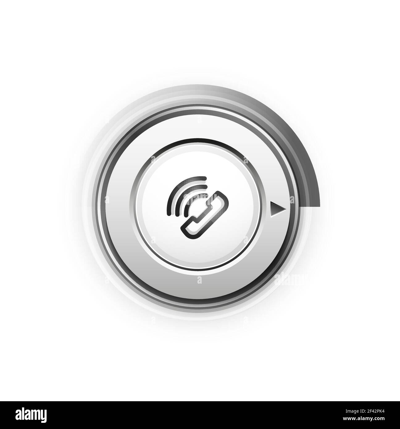 Bouton de téléphone, idée d'assistance téléphonique, illustration vectorielle. Bouton de téléphone, idée d'assistance téléphonique, illustration vectorielle. Icône de téléphone ancien mode Illustration de Vecteur