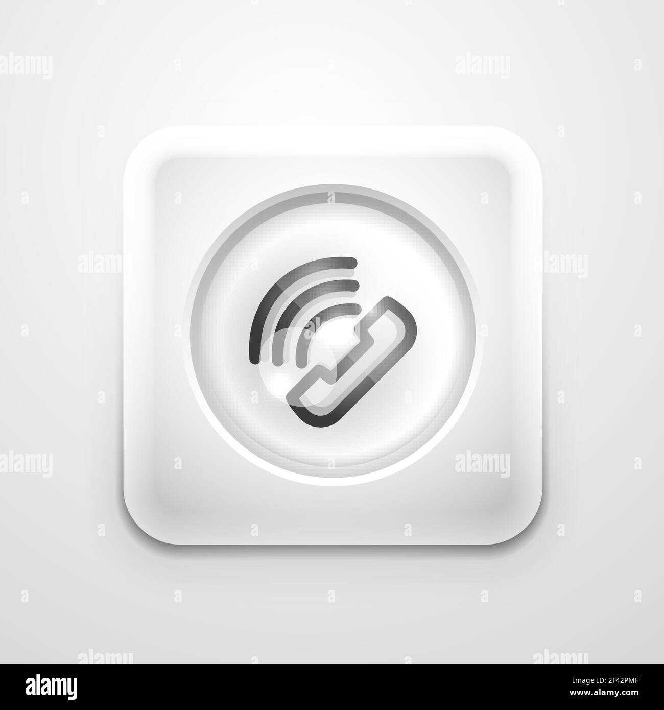 Bouton de téléphone, idée d'assistance téléphonique, illustration vectorielle. Bouton de téléphone, idée d'assistance téléphonique, illustration vectorielle. Icône de téléphone ancien mode Illustration de Vecteur