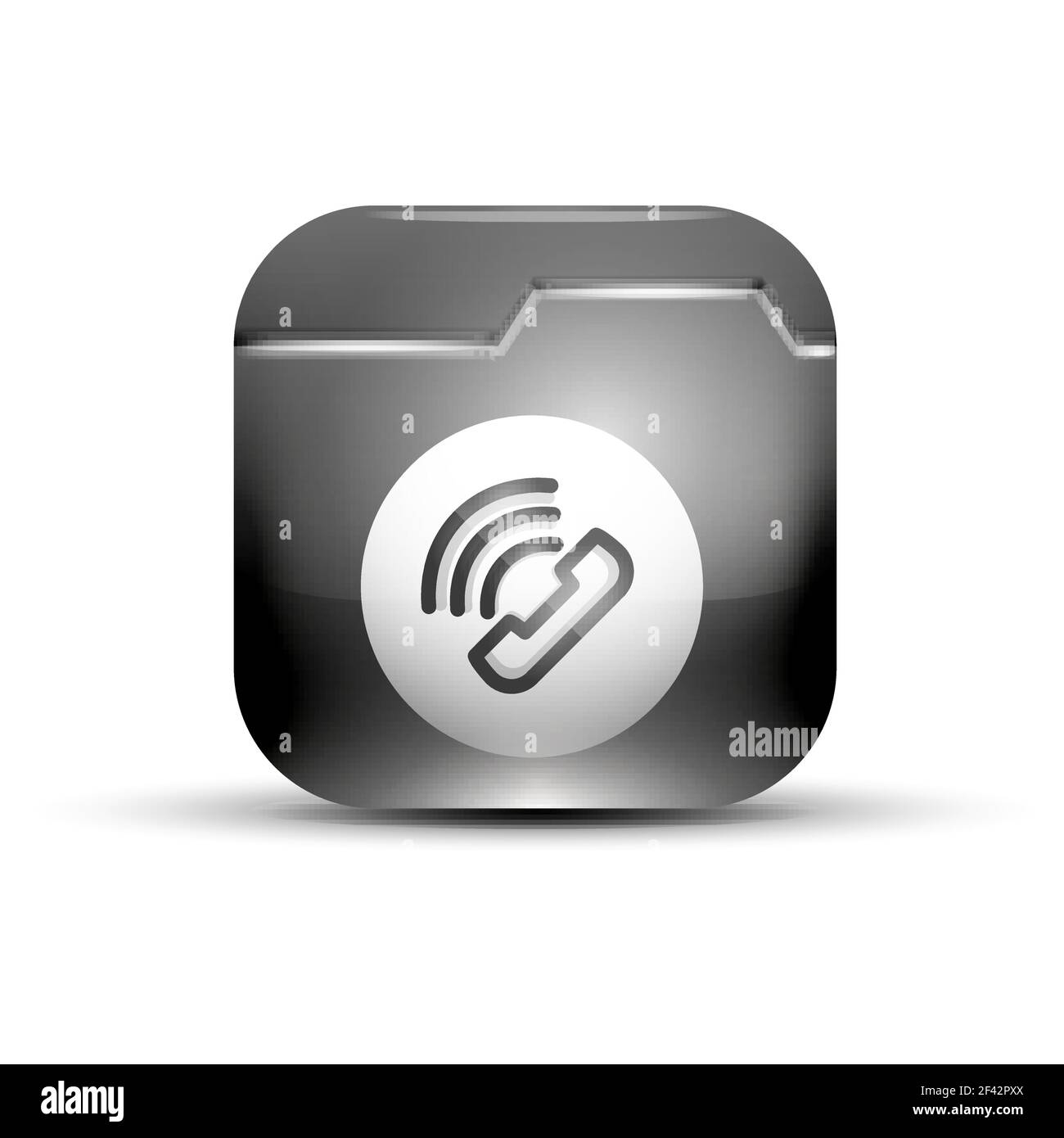 Bouton de téléphone, idée d'assistance téléphonique, illustration vectorielle. Bouton de téléphone, idée d'assistance téléphonique, illustration vectorielle. Icône de téléphone ancien mode Illustration de Vecteur