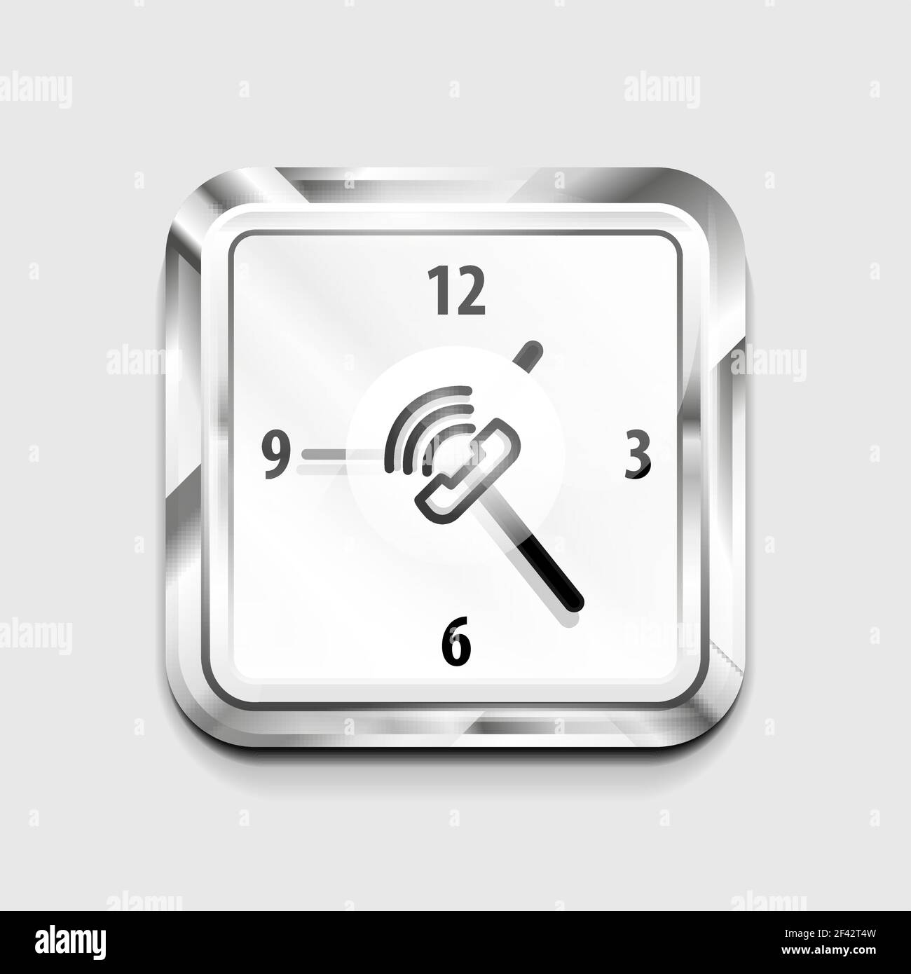 Bouton de téléphone, idée d'assistance téléphonique, illustration vectorielle. Bouton de téléphone, idée d'assistance téléphonique, illustration vectorielle. Icône de téléphone ancien mode Illustration de Vecteur