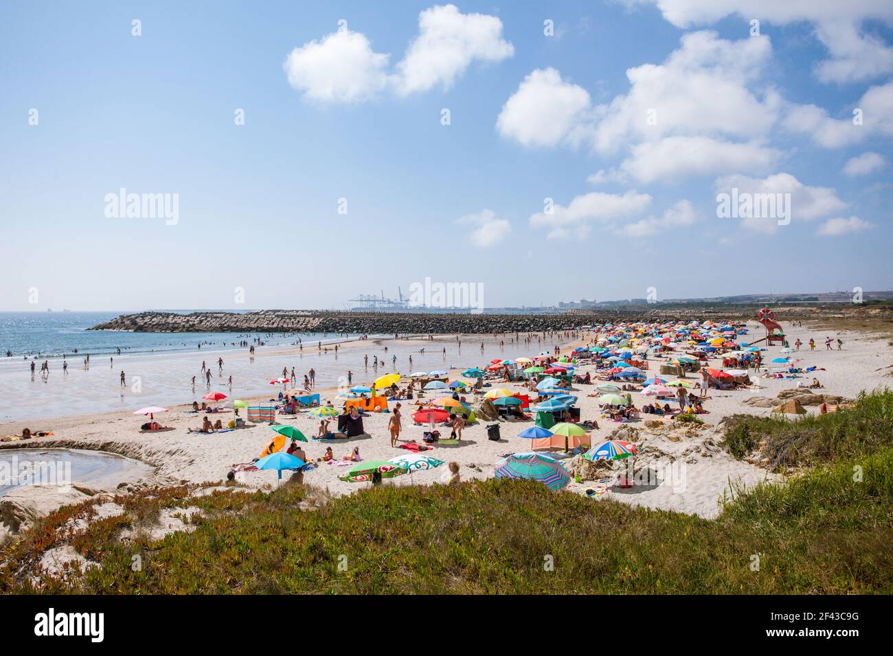 Praia de São Torpes, près de Sines, sur la côte atlantique de l'Alentejo, Portugal Banque D'Images