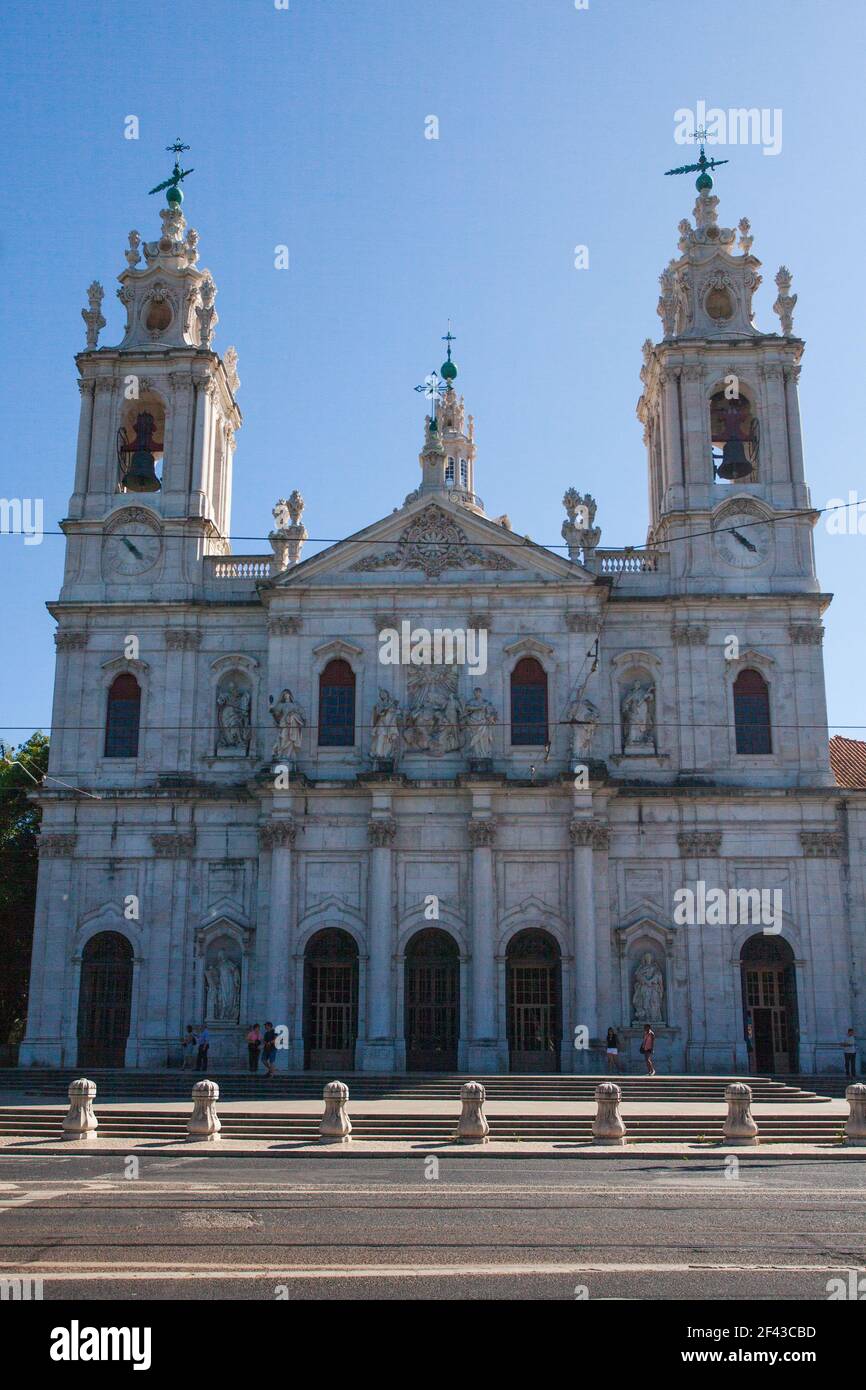 La basilique da Estrela, l'église néoclassique historique située dans le centre de Lisbonne, Portugal. Banque D'Images