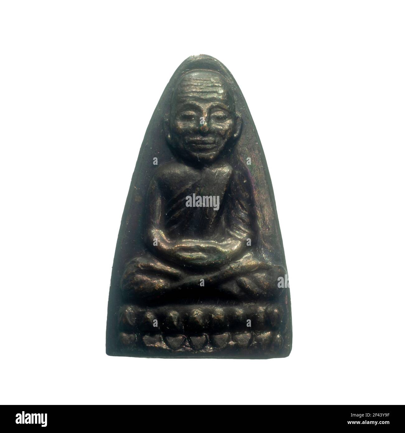 Luang pu Thuat , Amulet de Wat Chang Hai. Province de Pattani, Thaïlande. Banque D'Images