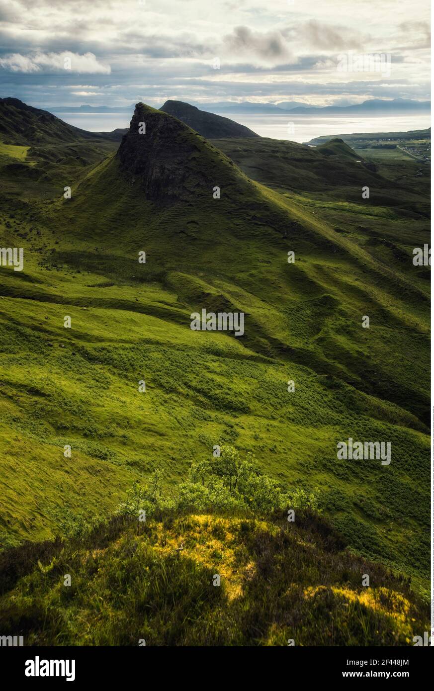 Géographie / Voyage, Ecosse, l'île de Skye, Quiraing, été, droits-supplémentaires-décharge-Info-non-disponible Banque D'Images