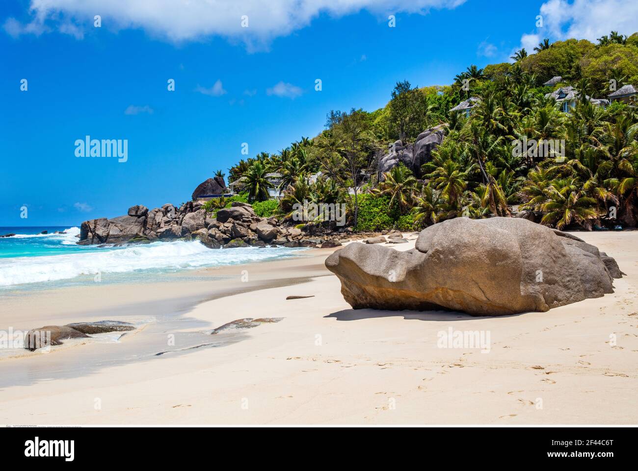 Géographie / Voyage, Seychelles, Mahé, Anse Intendance, plage avec palmiers, Additional-Rights-Clearance-Info-non-disponible Banque D'Images