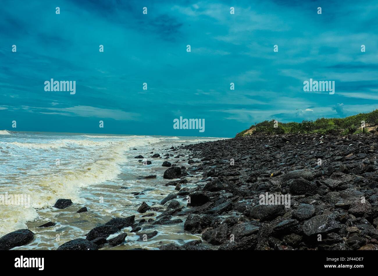 Photo de paysage de Inani Beach , cox's bazar . la plus longue plage de mer du monde . Banque D'Images