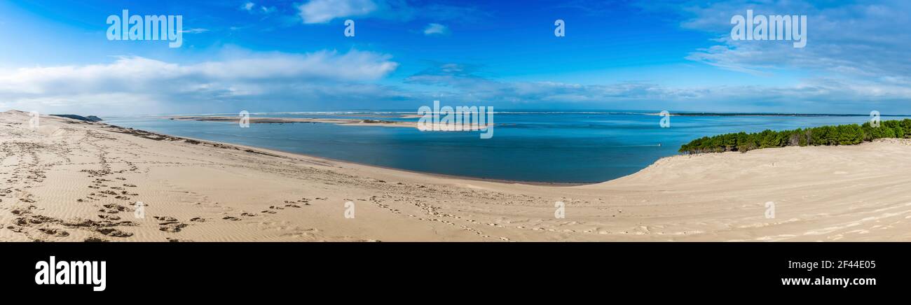 La dune de Pilat, près du bassin d'Arcachon, en Gironde, en Nouvelle-Aquitaine, France Banque D'Images
