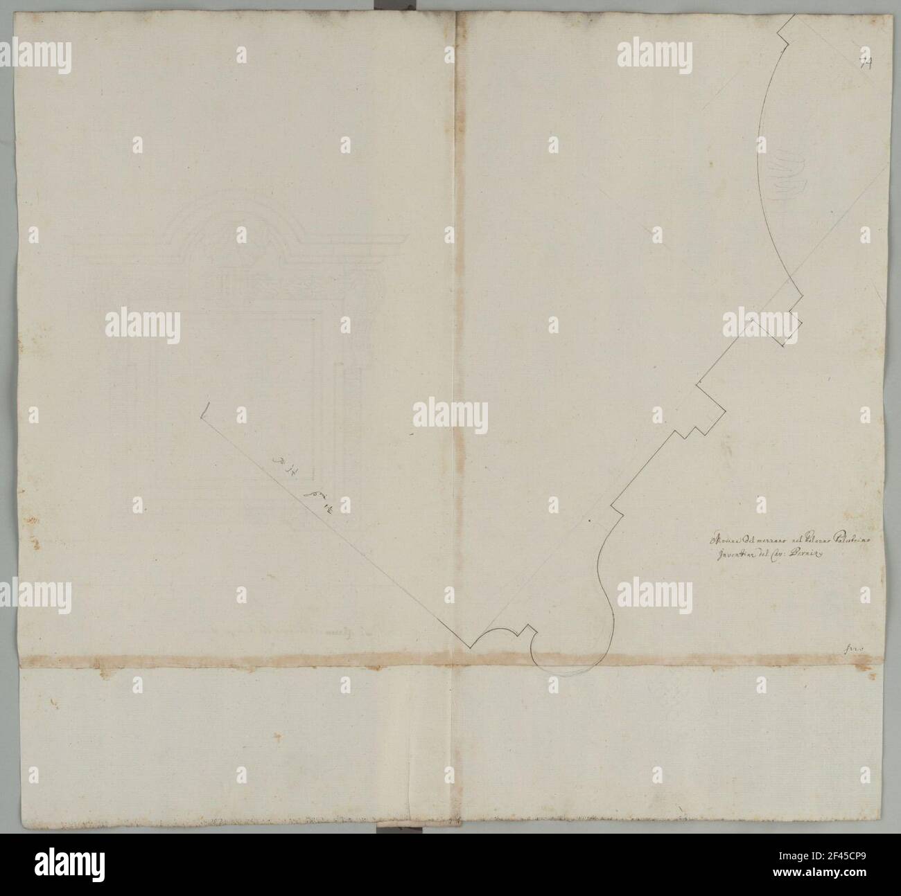 Palestrina, Palazzo Colonna-Barberini, Mezzanin, Fenster, Profil Banque D'Images