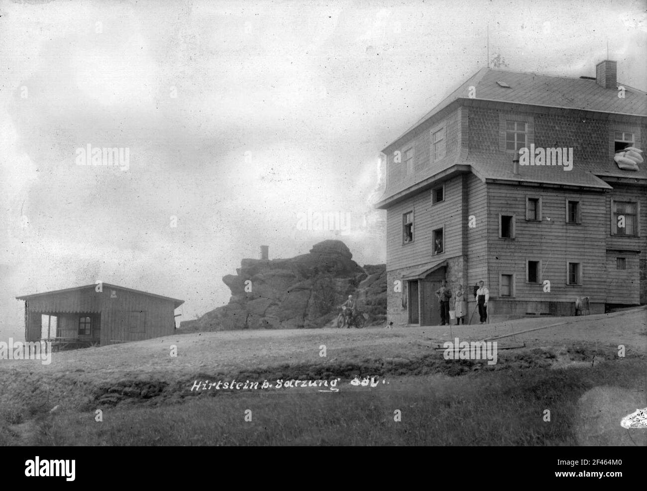 Pierre de berger Mountaine avec jardin d'hiver Banque D'Images