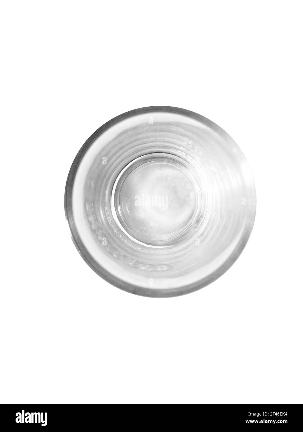 Vue de dessus de la vitre sur fond blanc avec masque Banque D'Images