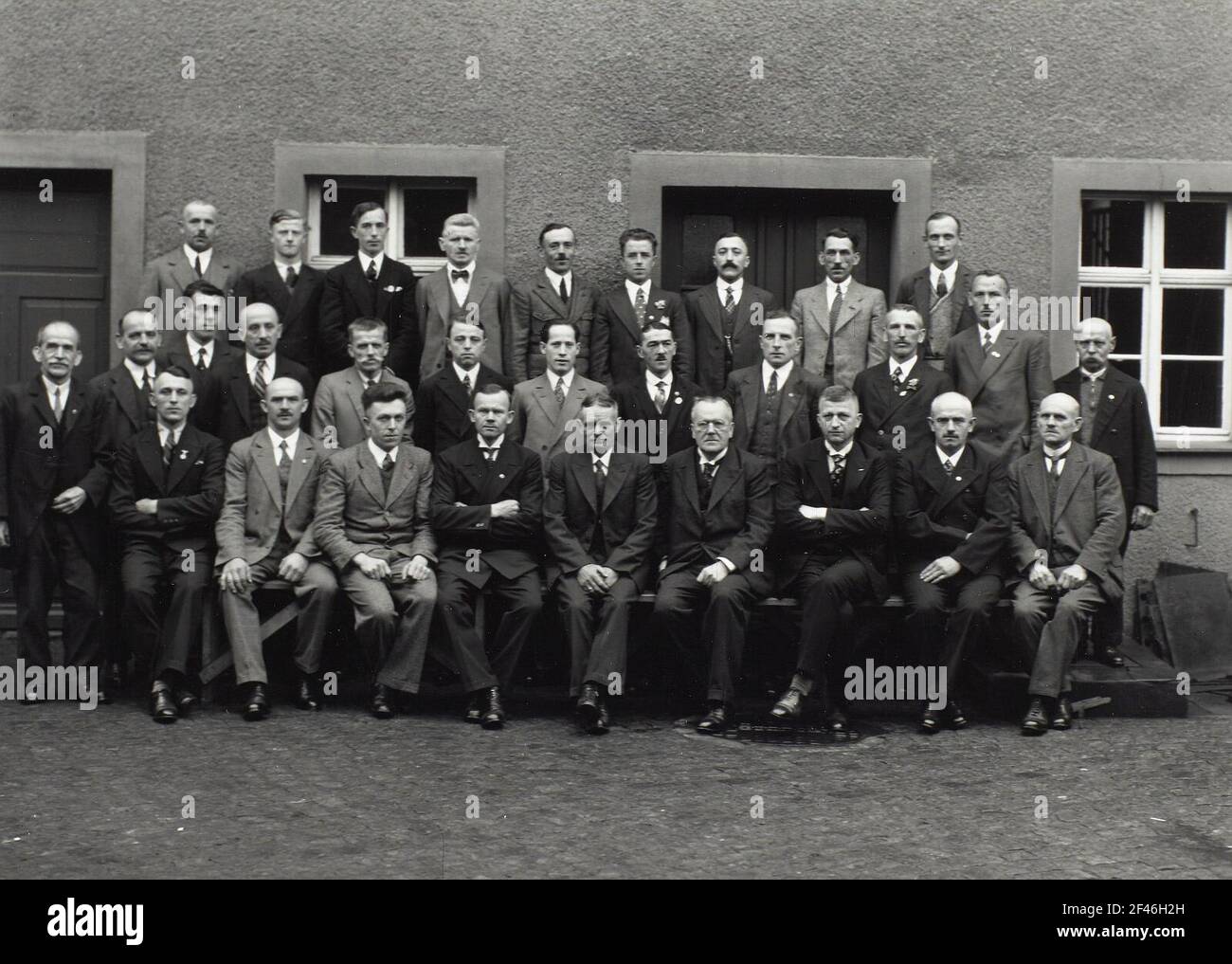 Main-d'œuvre de l'usine chimique Dr. Kraff à Roßwein Banque D'Images
