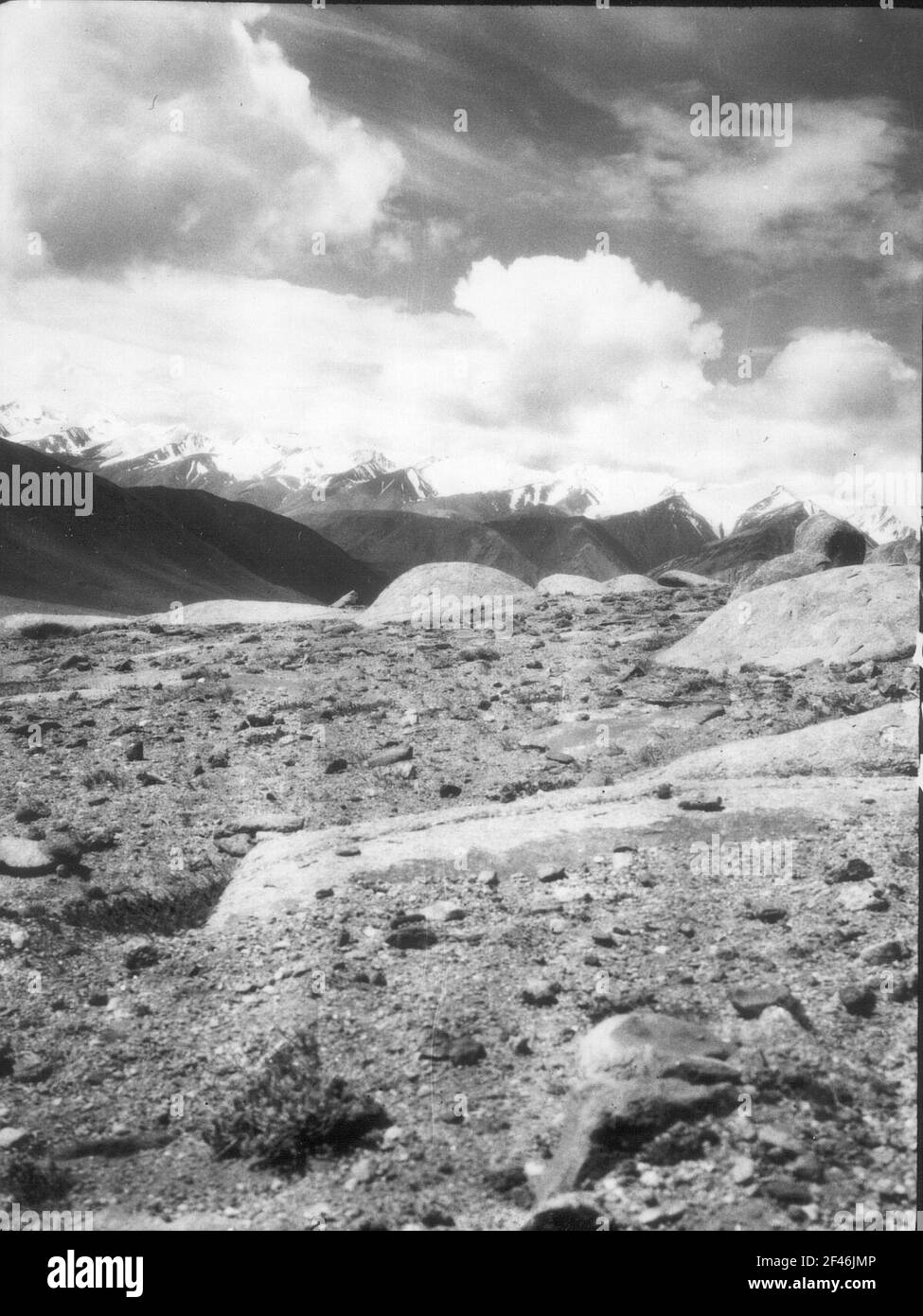 Inde. Cachemire. Ladakh. Muztagh-Karakorum. Paysage Altmoran ouest de Publisang Banque D'Images
