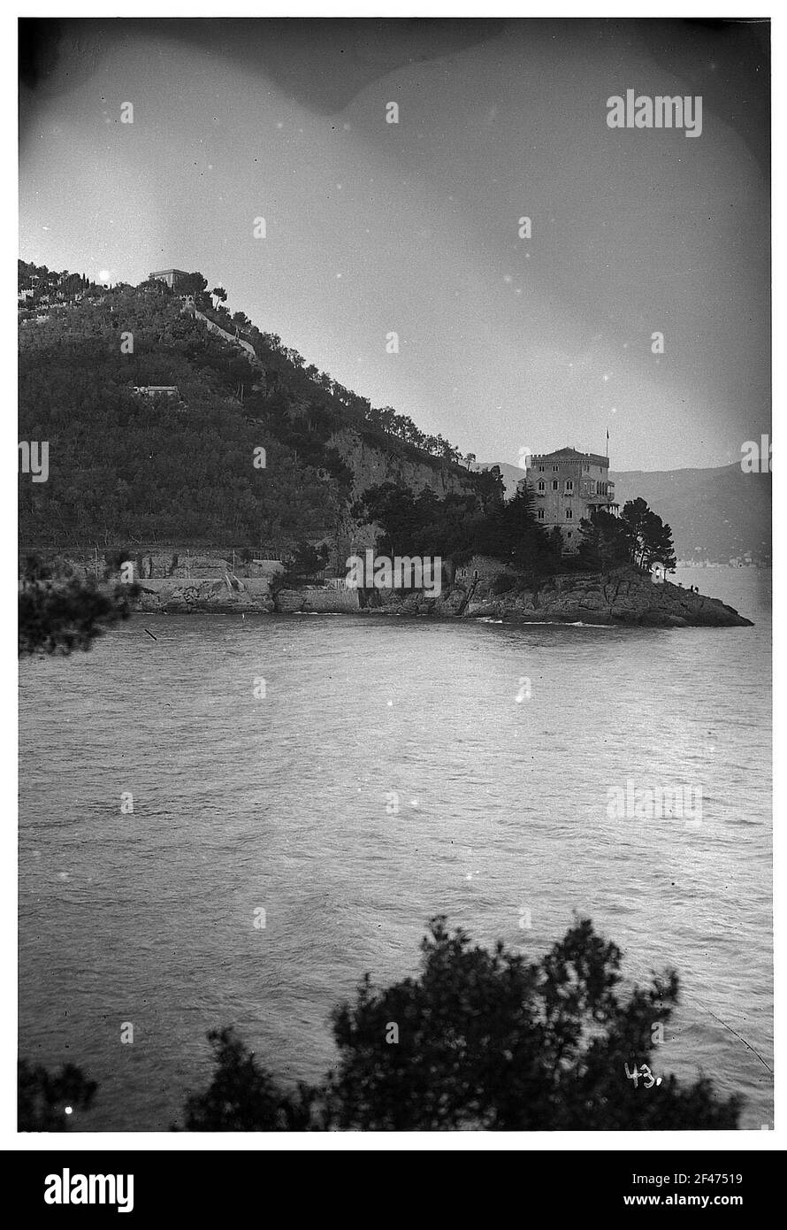 Gênes / Italie: Palais sur la côte Banque D'Images