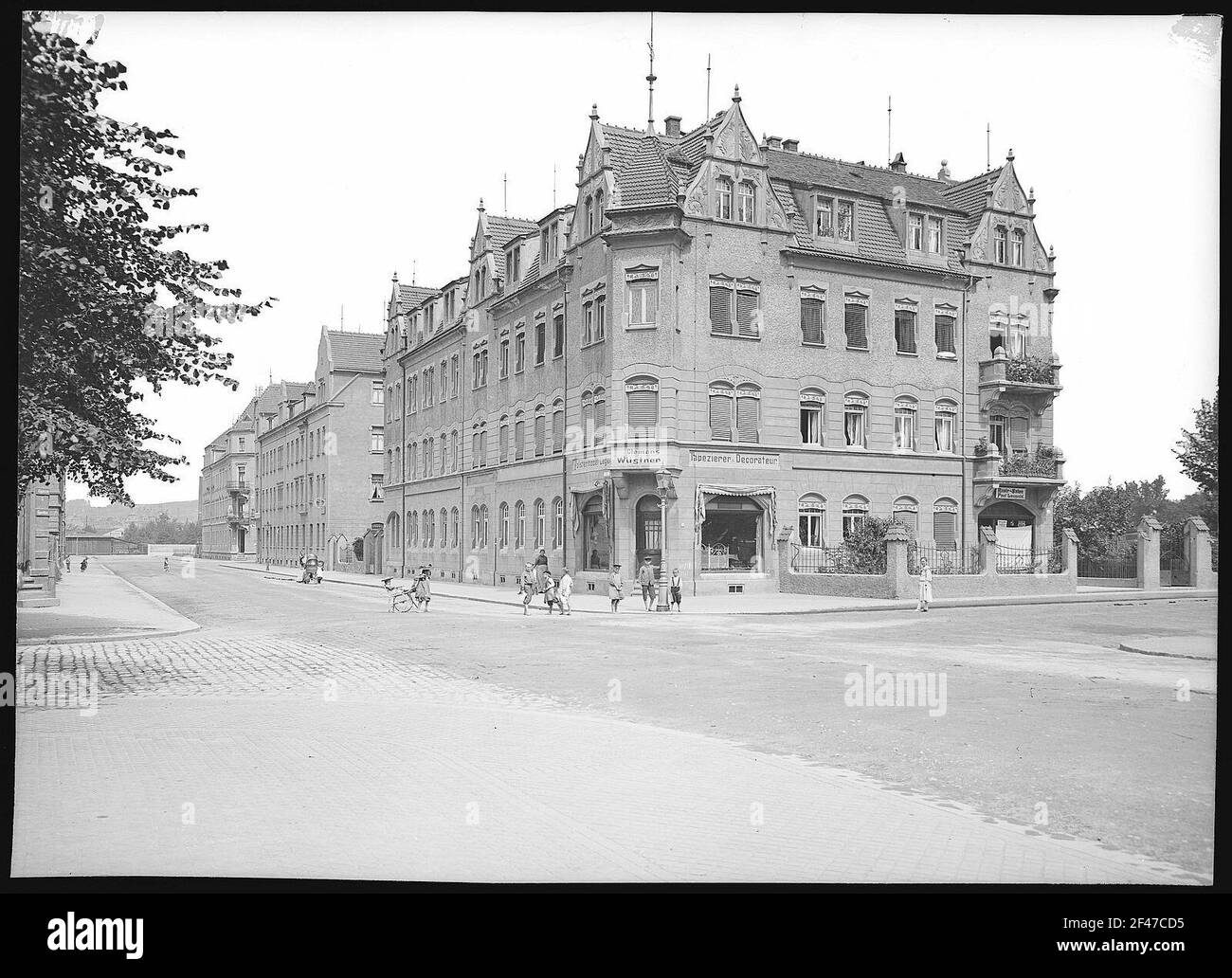 Meissen. Rue Cöllner Banque D'Images