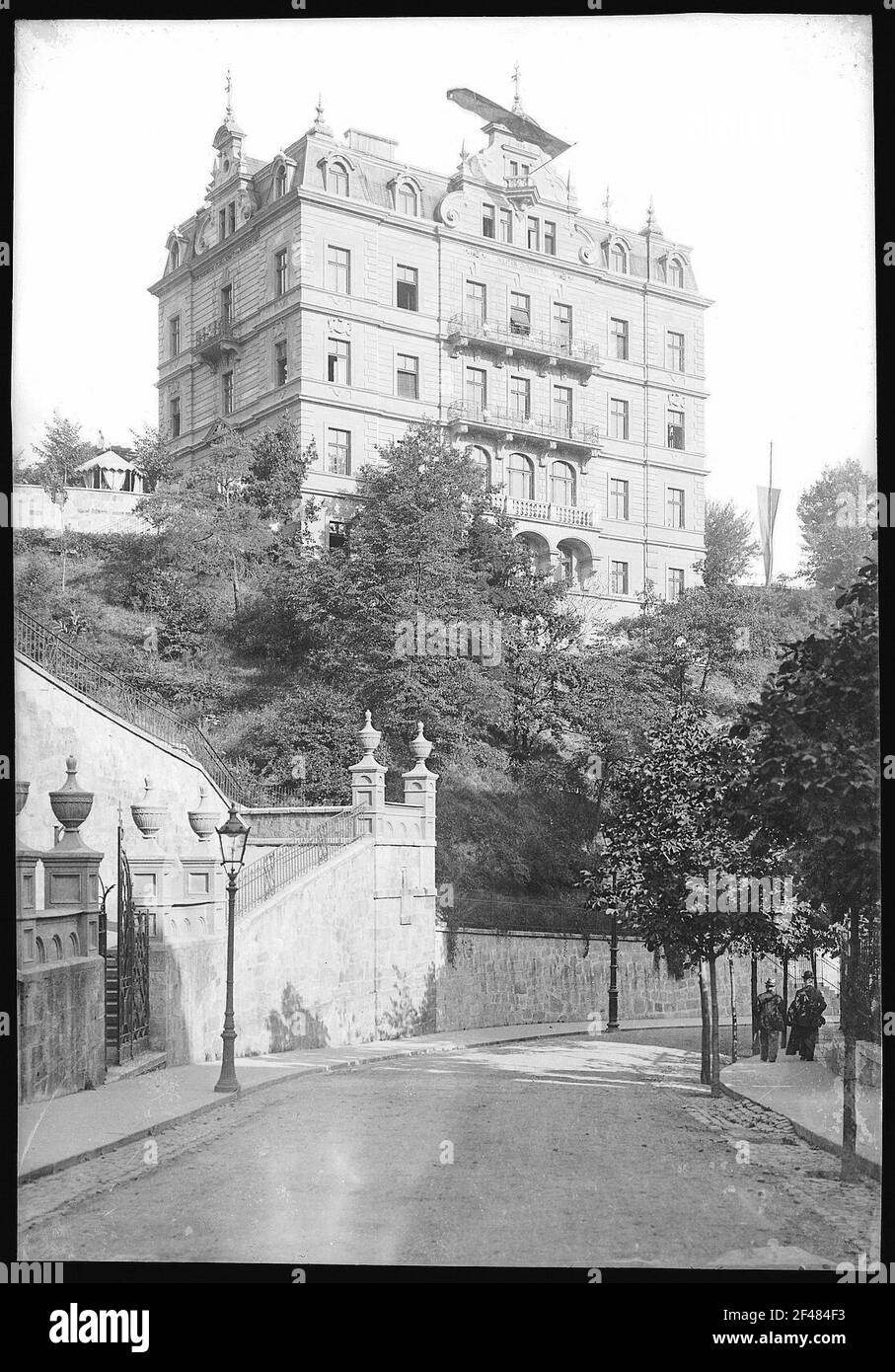 Carlsbad. Militaire Kaufhaus (Villa White Cross) Banque D'Images