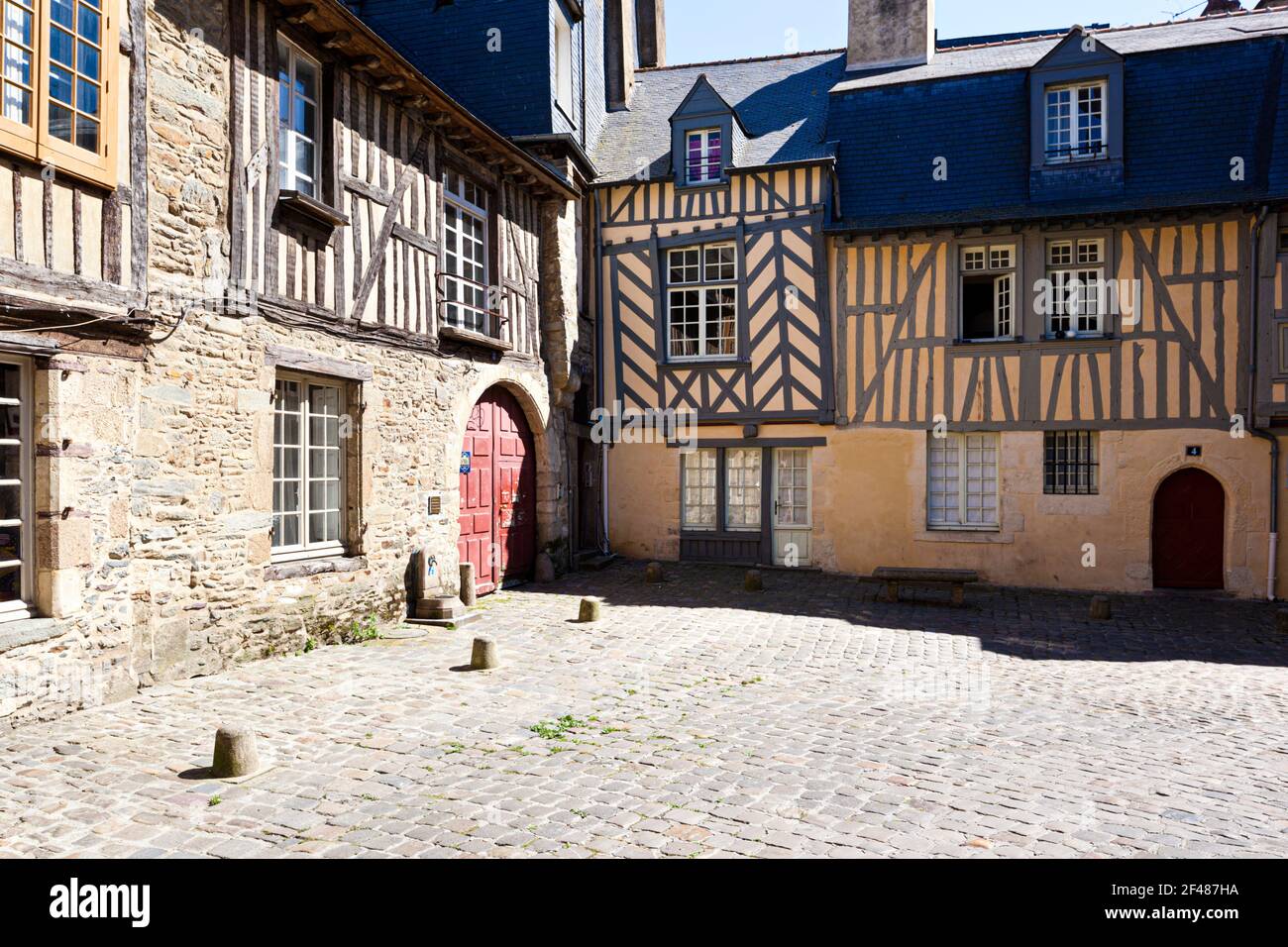 Anciens bâtiments de Rennes, Bretagne, France Banque D'Images
