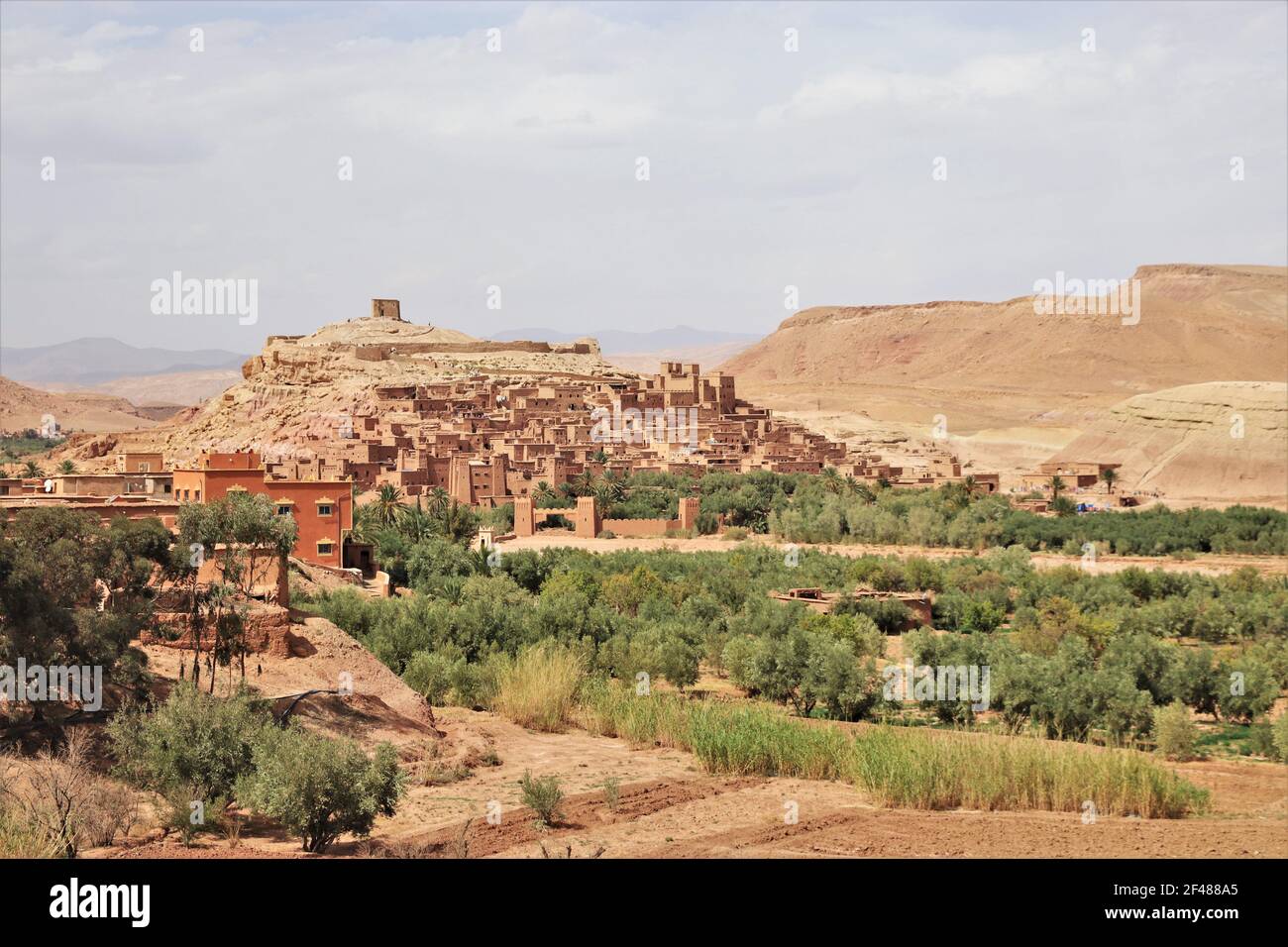 Village berbère traditionnel fortifié d'ait Benhaddou, Maroc Banque D'Images