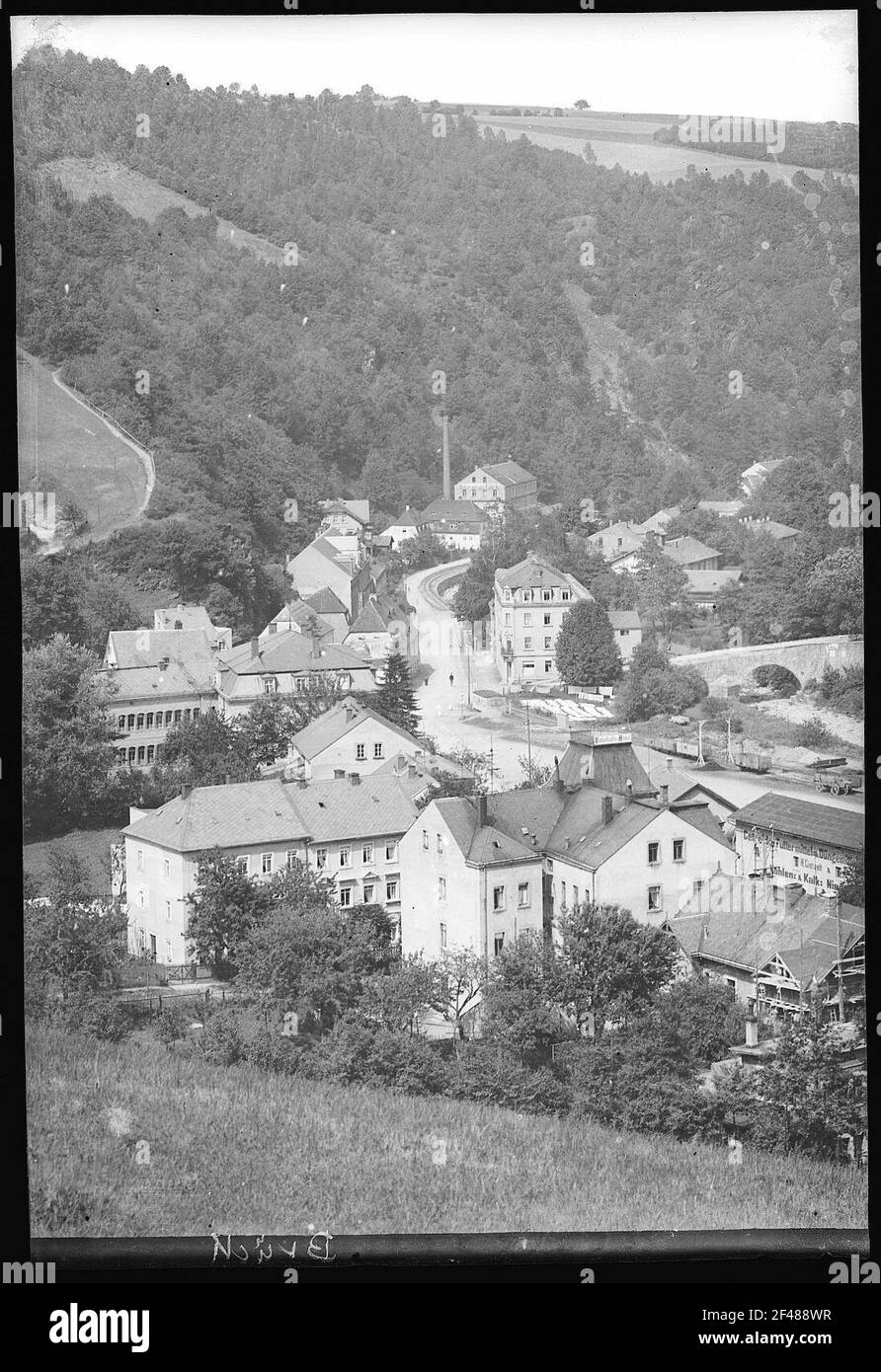 Recherche de Glashütte à la Müglitztal Banque D'Images