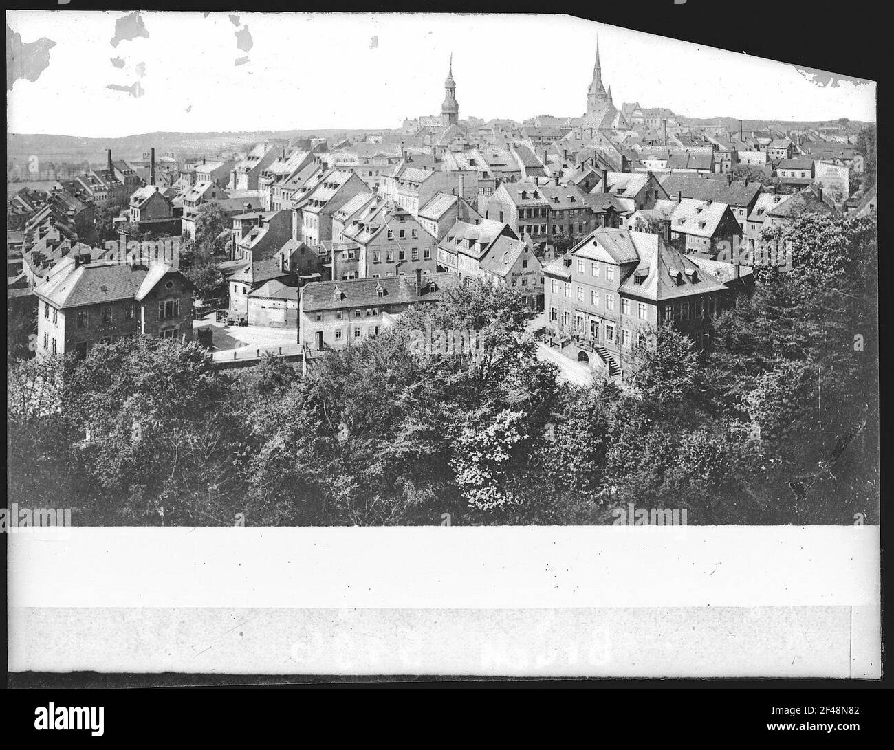 Waldenburg. Vue sur Waldenburg - Flying Man Banque D'Images