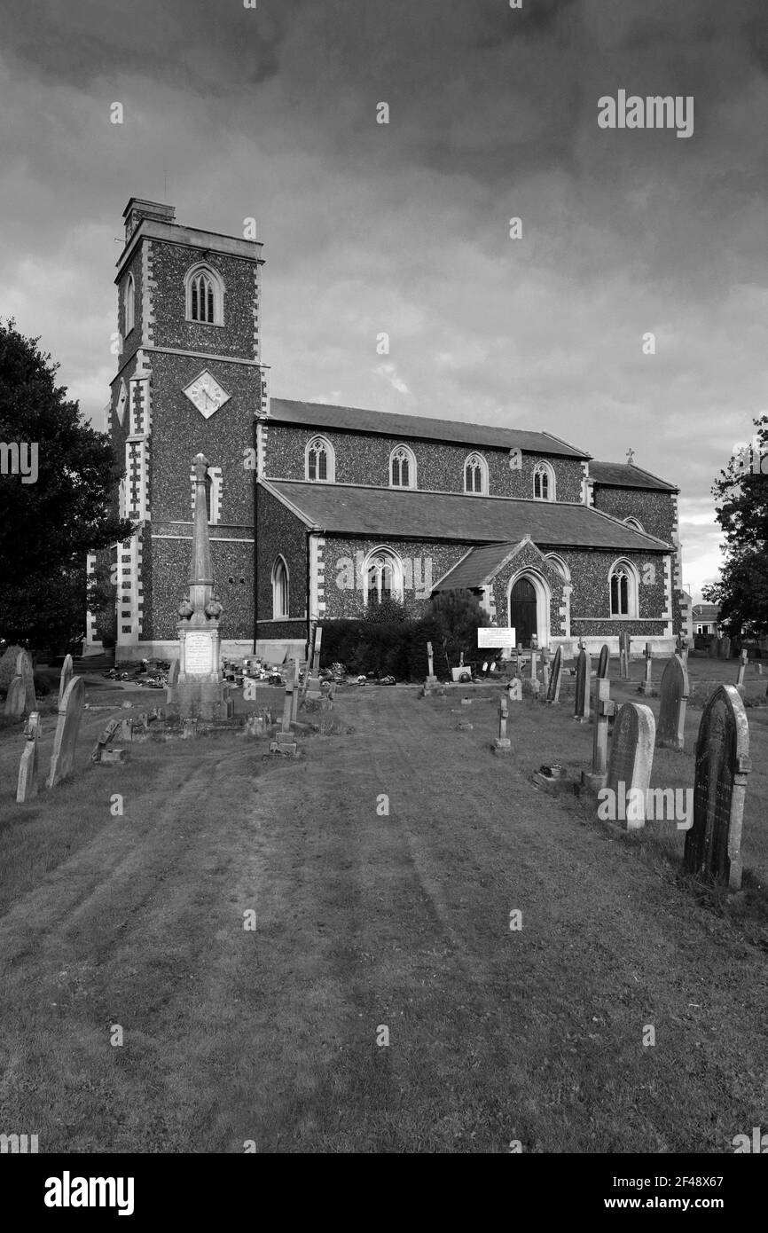 Eglise St Matthews, village de Sutton Bridge, quartier de South Holland, Lincolnshire, Angleterre Banque D'Images