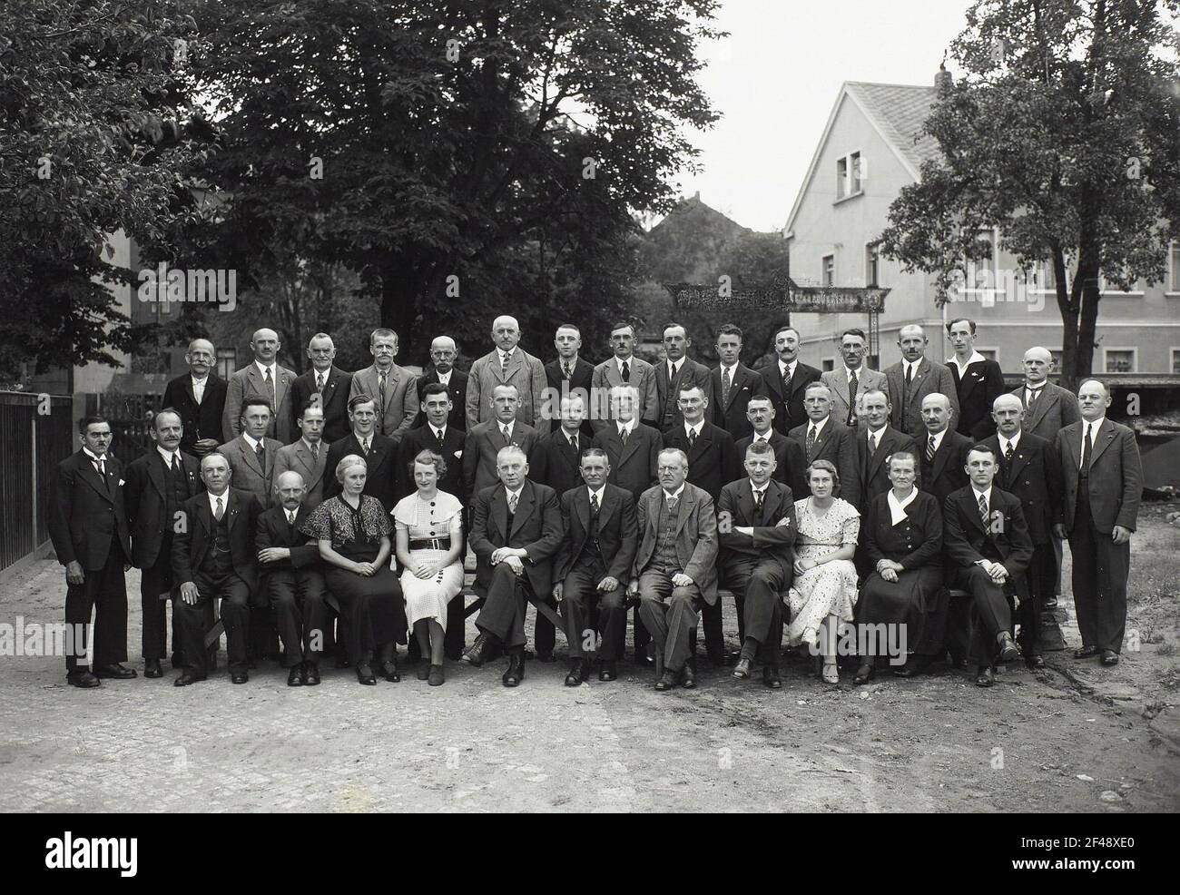 Main-d'œuvre de l'usine chimique Dr. Kraff à Roßwein Banque D'Images