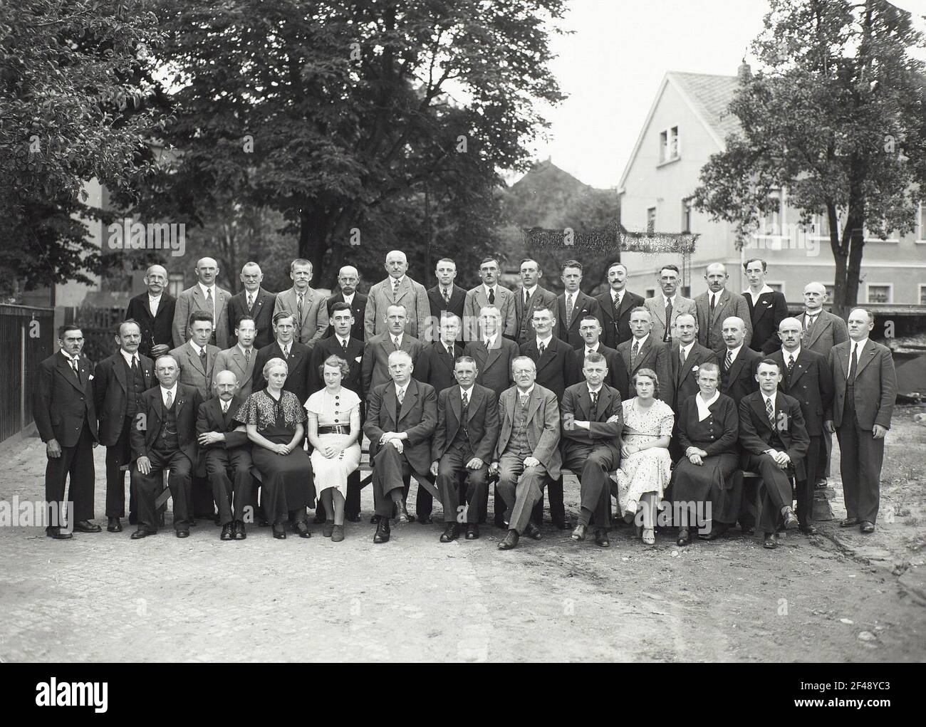 Membre de la main-d'œuvre de l'usine chimique Dr. Kraff à Roßwein Banque D'Images