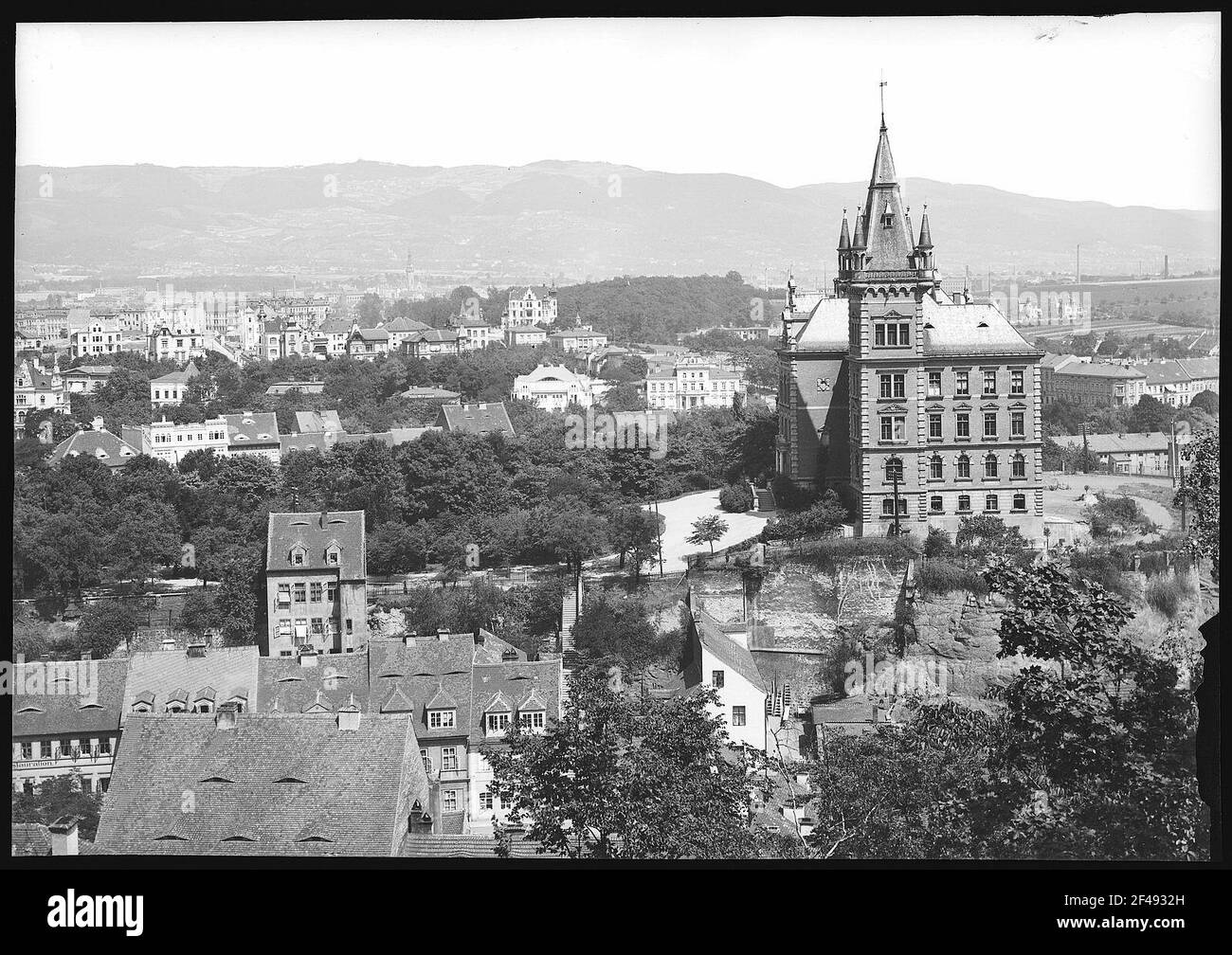 Teplitz-Schönau. Paysage urbain Banque D'Images