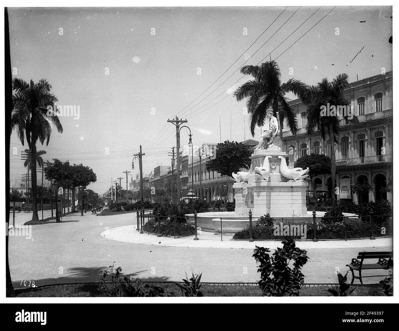 Parc indien à la Havane mit Monument Banque D'Images