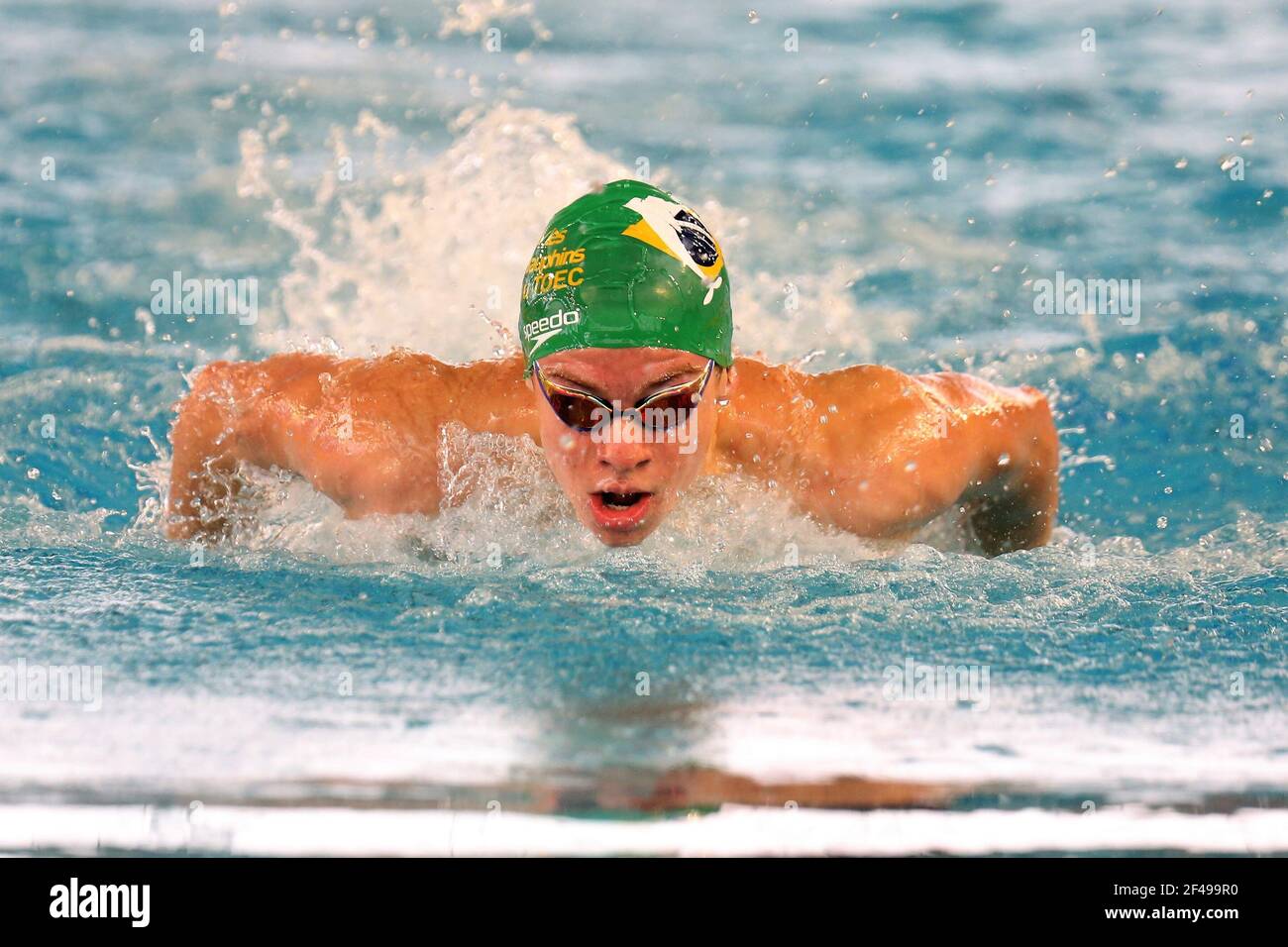 Leon Marchand des dauphins Toulouse OEC, série 200 m médley Men pendant le FJN Golden Tour Camille Muffat 2021, natation sélections olympiques et européennes le 19 mars 2021 au cercle des ingénieurs de Marseille à Marseille, France - photo Laurent Lairys / DPPI / LiveMedia Banque D'Images