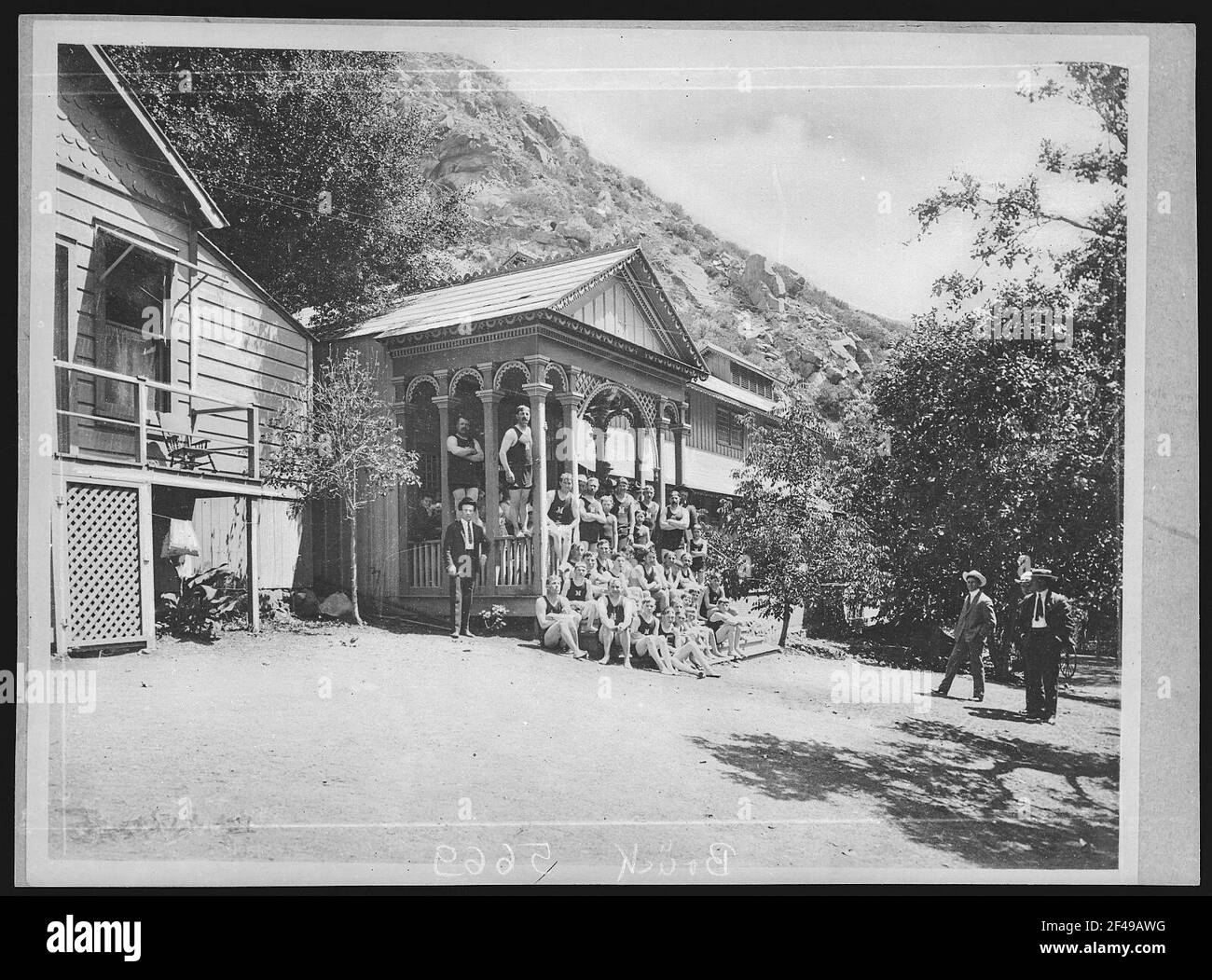 Sources d'eau chaude. Sources thermales de Matilija, Californie Banque D'Images