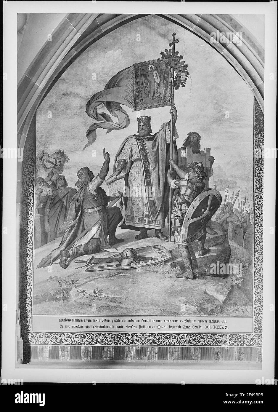 Meissen. Peinture dans le château d'Albrechtsburg Banque D'Images