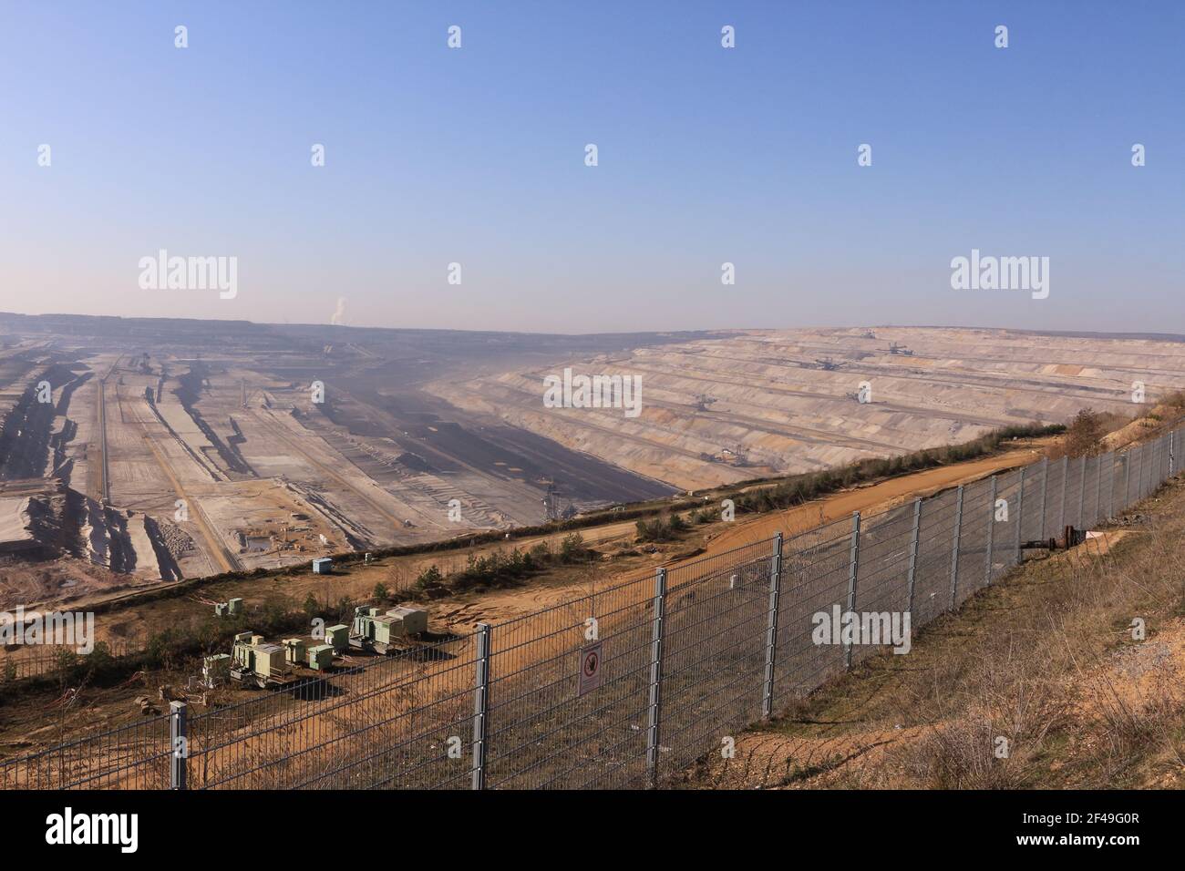 Blick auf den Tagebau Hambach BEI Kerpen dans Nordrhein-Westfalen Banque D'Images