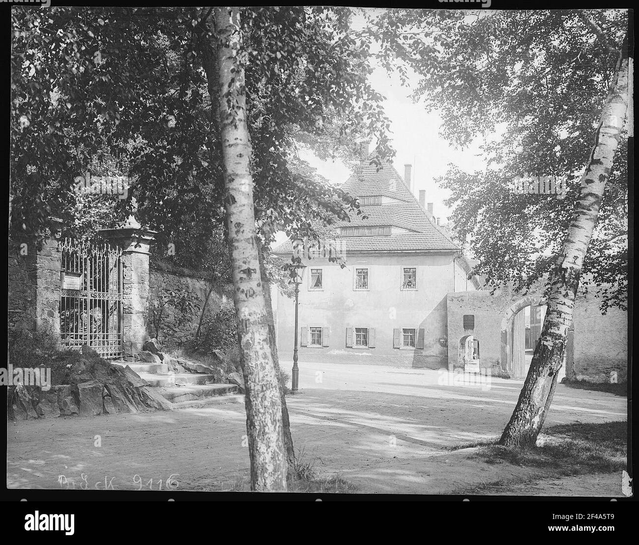 Freiberg. Partie de la rue Johannisfriedhof Banque D'Images