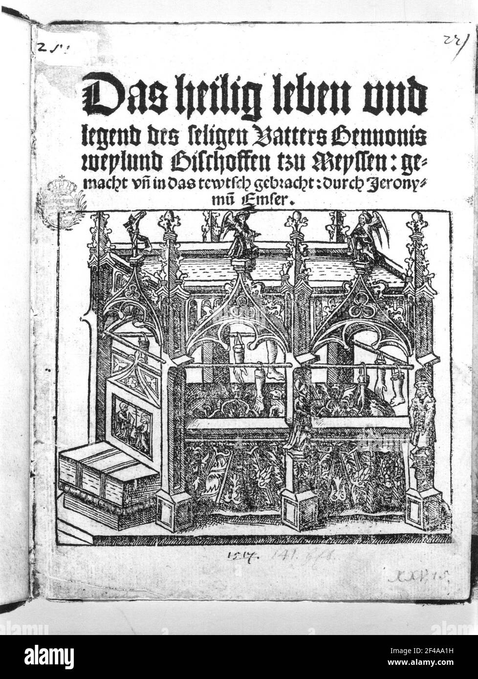 À la Radlerrn de toutes les terres allemandes de Stedt: Que vous avez fait droit à des écoles chrétiennes et a fait écho de Martin Luther. Page de titre. Impression de livres ; 16.4 x 12.6 cm. Wittemberg, 1524e Saxon Land Library - State and University Library Dresden (Slub) 4. A.99038 Banque D'Images