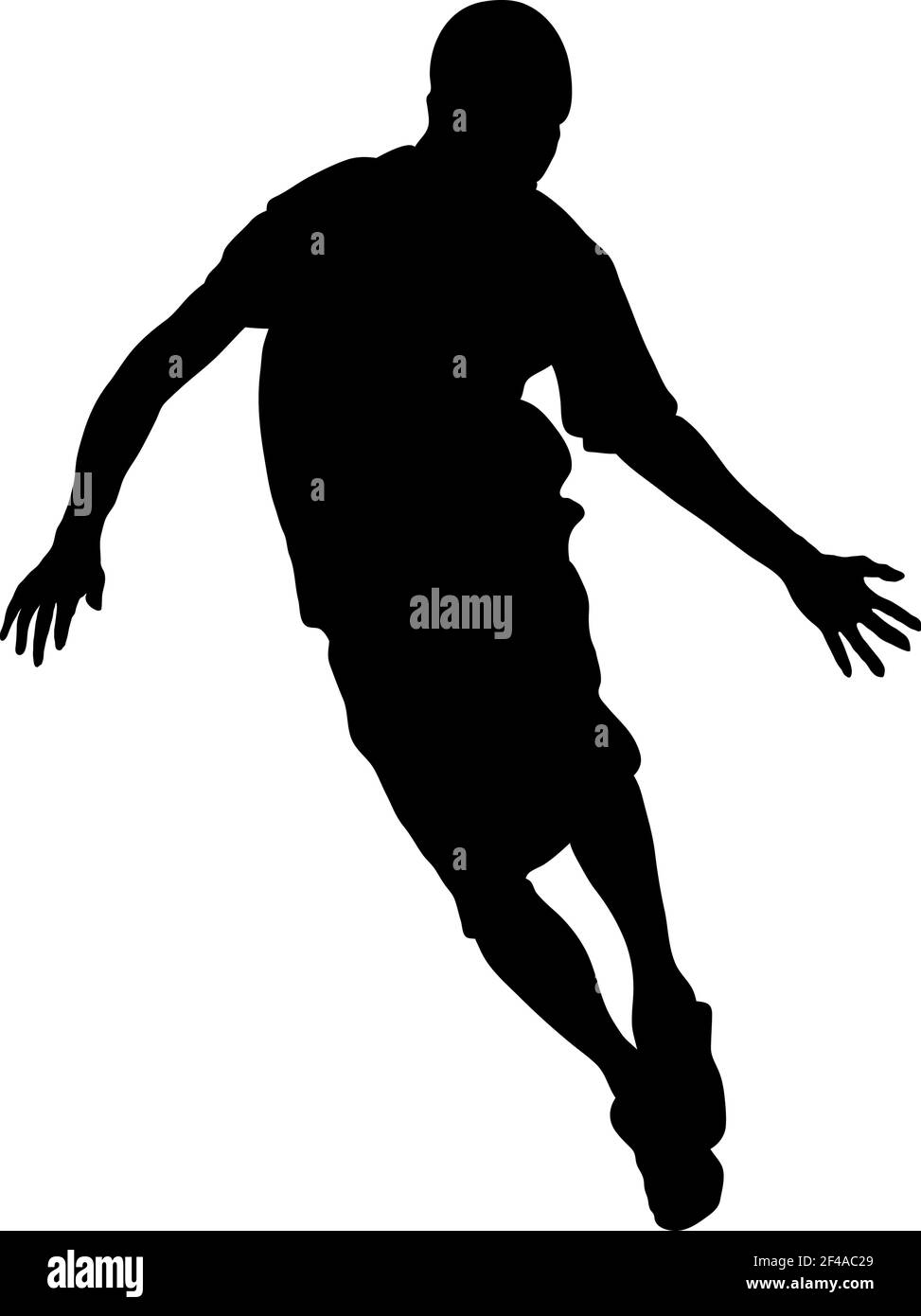 Silhouette de joueur de basket-ball. Design noir lisse et propre. Illustration vectorielle. Illustration de Vecteur