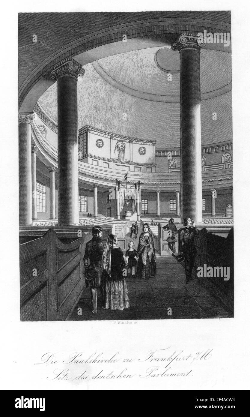 La Paulskirche à Francfort a. M. - le siège du Parlement allemand Banque D'Images
