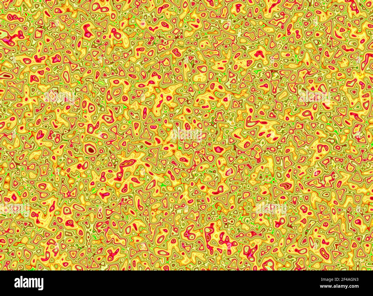 de nombreuses bio-cellules tordues sous microscope. Effet de macro Banque D'Images