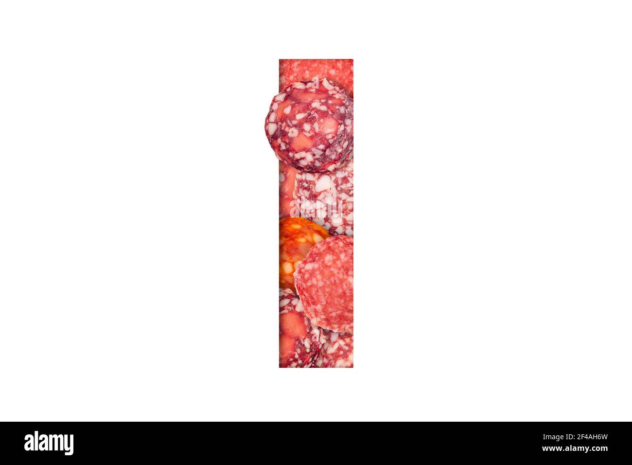 Alphabet de saucisse isolé sur fond blanc. Alphabet latin Food. Lettre ...