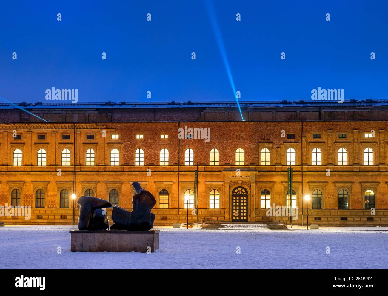 Munich s'allume, installation de lumière dans le quartier artistique, Alte Pinakothek, Munich, Bavière, Allemagne, Europe Banque D'Images