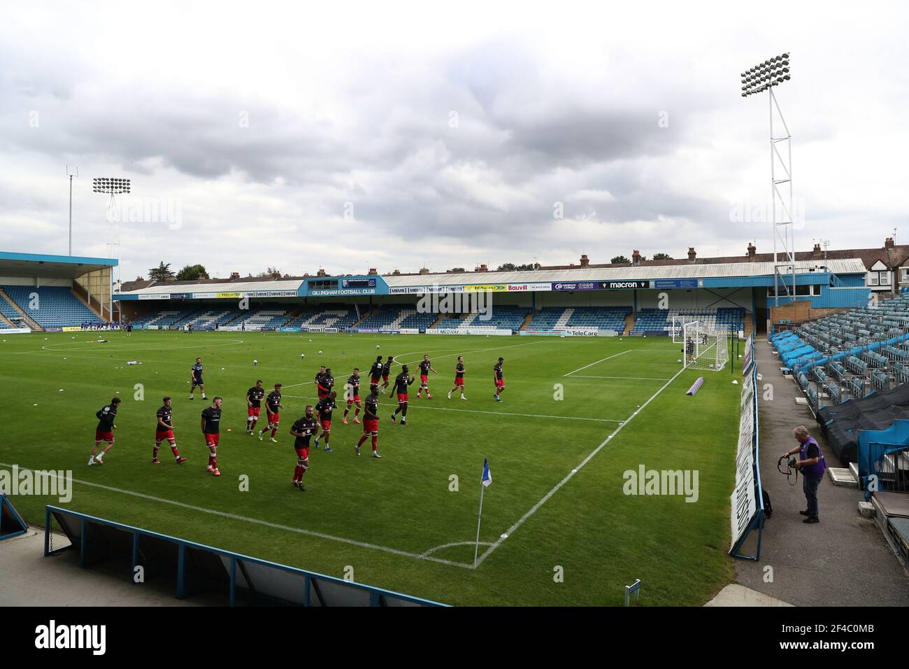 Vue générale du stade Priestfield avant le match de Trophée EFL entre Gillingham et Crawley Town au stade Priestfield à Gillingham. 08 septembre 2020 Banque D'Images