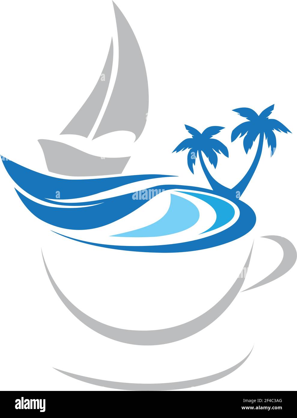 bateau à voile, vecteur Illustration de Vecteur