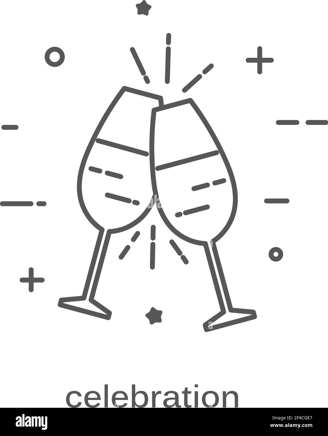 Ligne d'icône vectorielle simple noire plate sur fond blanc. Symbole de la fête. Illustration vectorielle Illustration de Vecteur