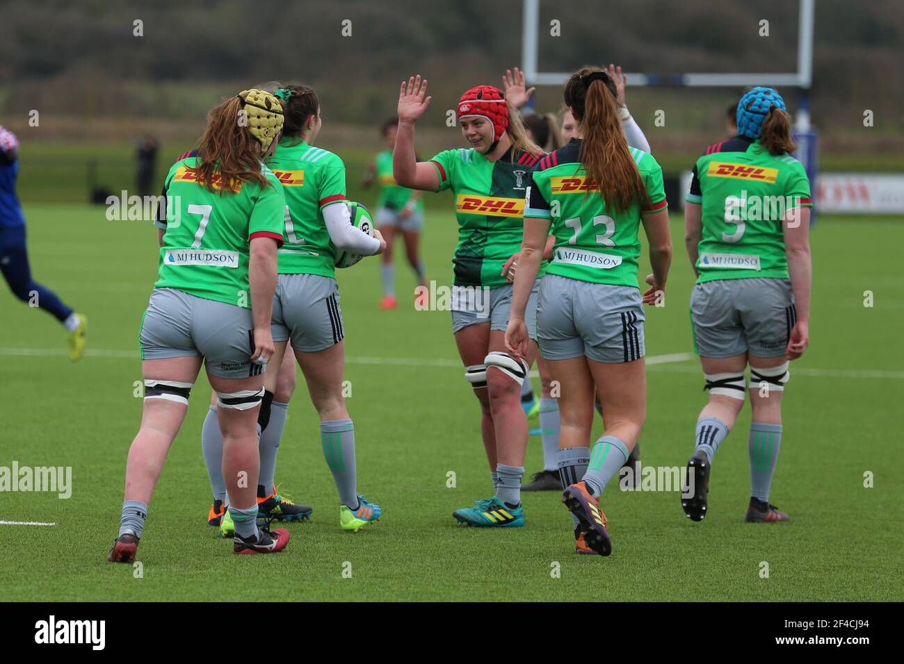 Bristol, Royaume-Uni. 20 mars 2021. Harlequins fêtent le match de l'Allianz Premier 2015 entre Bristol Bears Women et Harlequins Women au stade Silverlake à Eastleigh, Angleterre crédit : SPP Sport Press photo. /Alamy Live News Banque D'Images