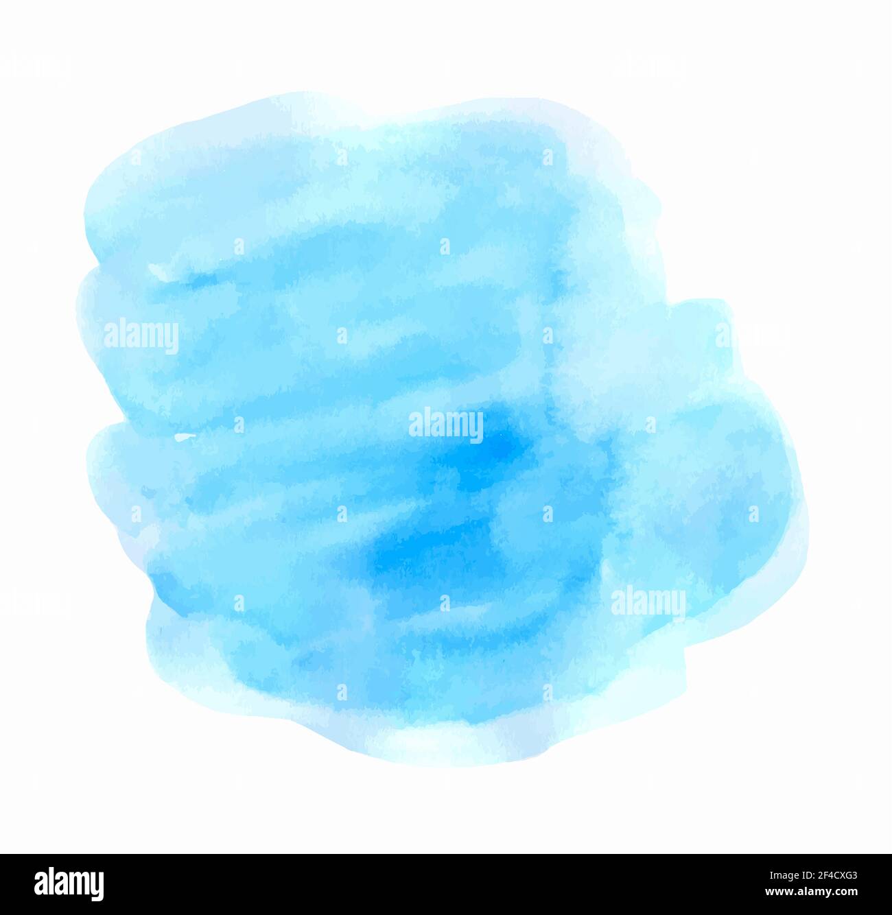 Hand drawn abstract vector bleu ronde texture aquarelle sur fond blanc Illustration de Vecteur