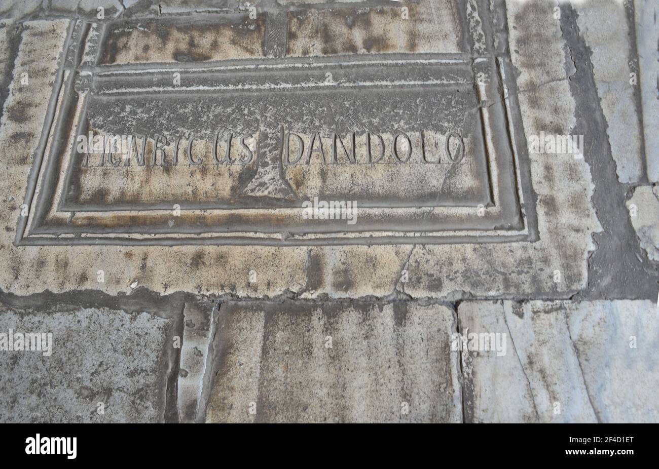 Basilique Sainte-Sophie, l'enterrement de Henricus Dandolo, doge vénitienne, qui a dirigé le siège de Constantinople en 1202 Banque D'Images