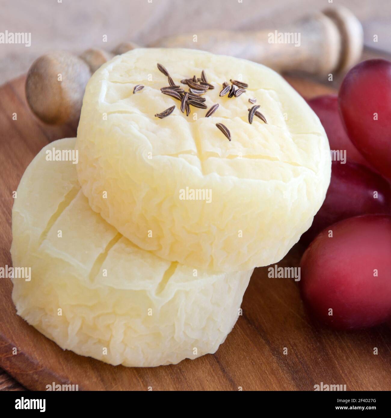 Harzer Käse auf Holz Nahaufnahme Banque D'Images