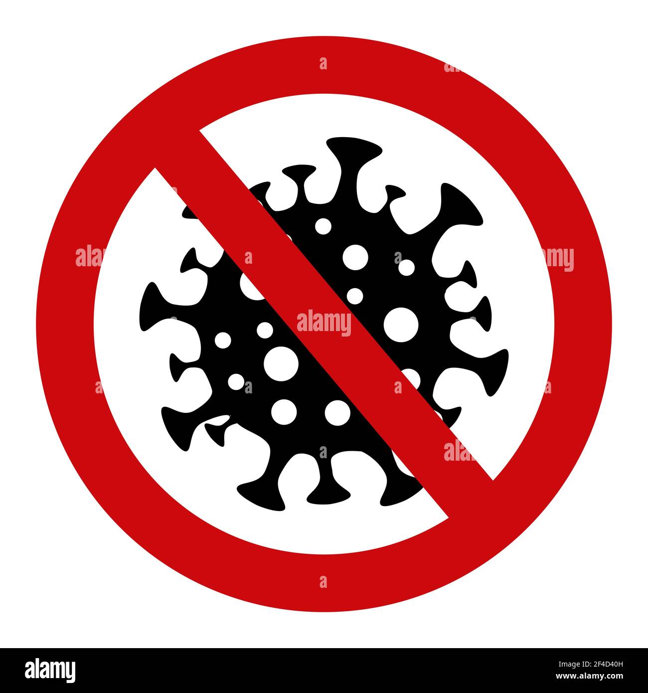 Épidémie de coronavirus. Concept de pandémie ou d'infection virale. Arrêter le coronavirus. Panneau d'interdiction. Maladie à risque pour la santé. Illustration vectorielle Illustration de Vecteur