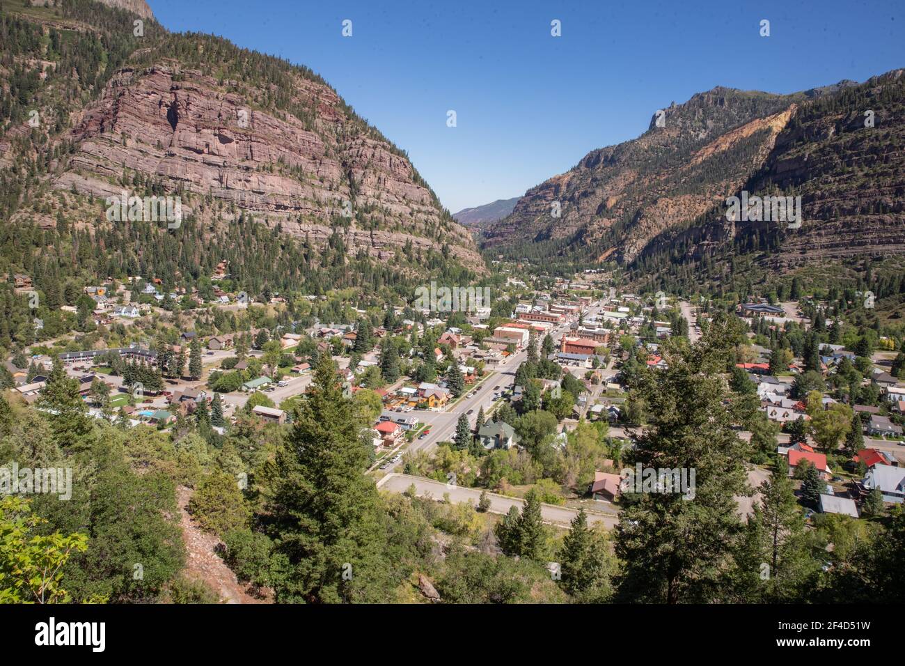 Vue panoramique sur Ouray, Colorado. Banque D'Images