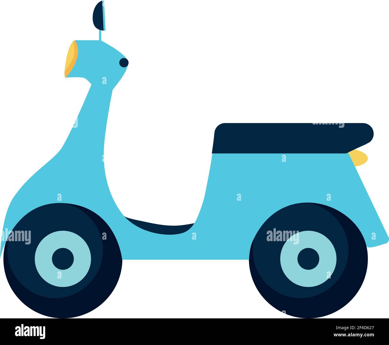 moto bleue sur fond blanc Illustration de Vecteur