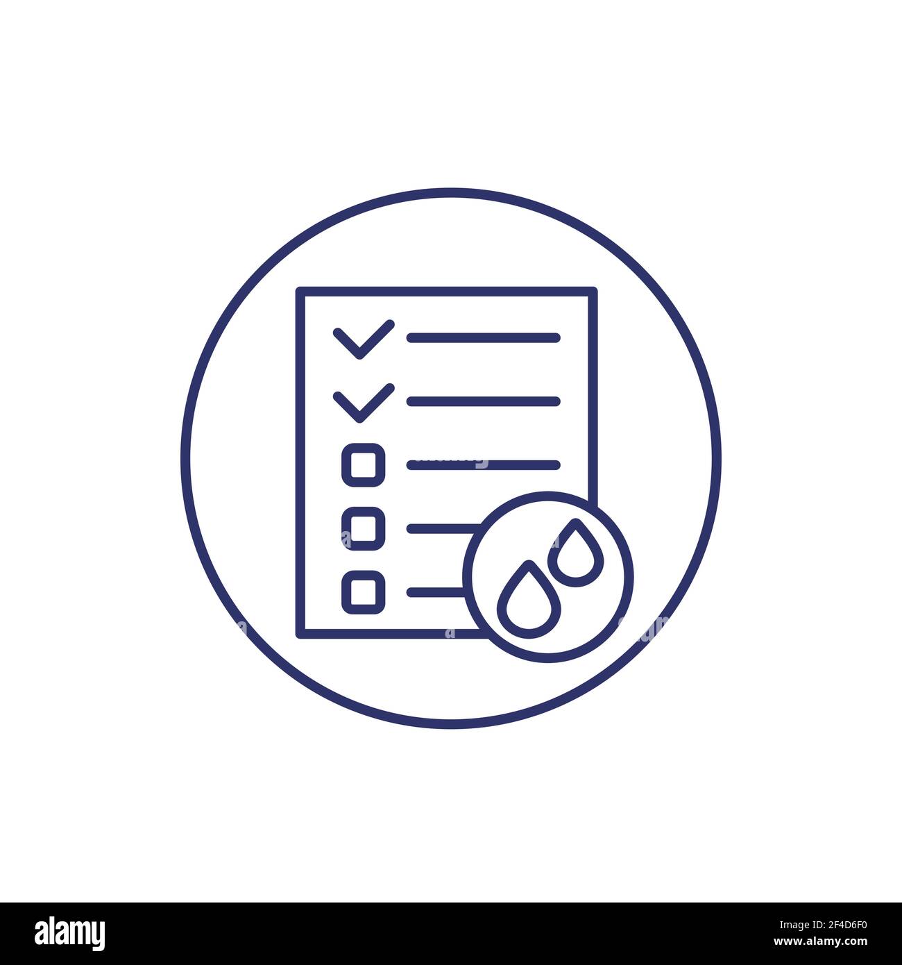 icône de la ligne de résultats du test urinaire sur blanc Illustration de Vecteur